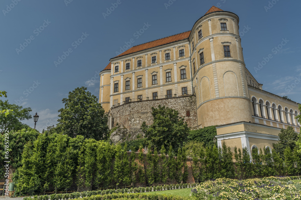 Castle Mikulov in summer sunny day