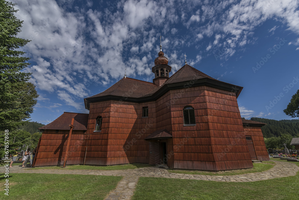 Wooden church in Velke Karlovice village