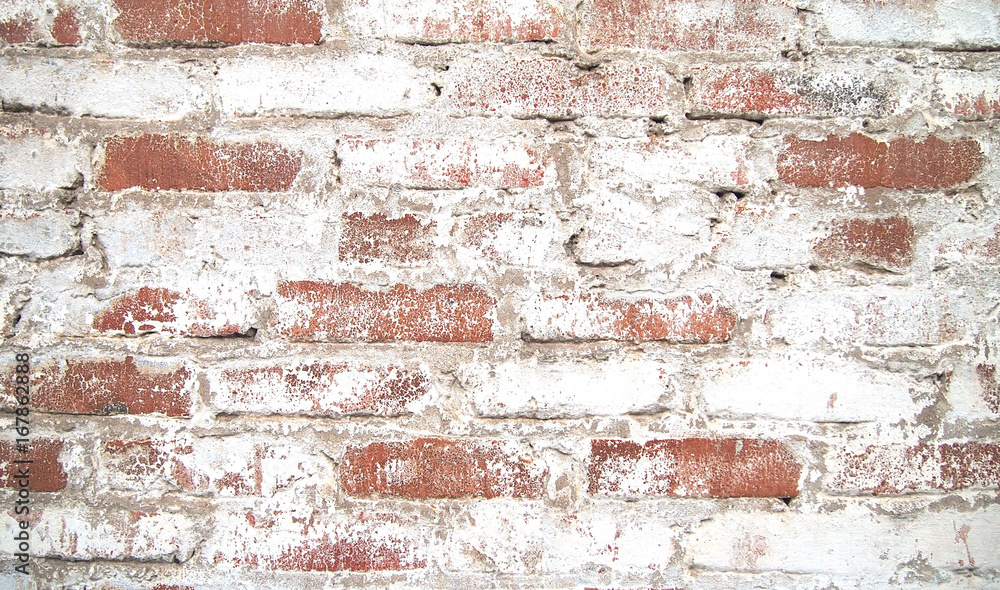 Old brick wall of white color Old brick wall of white color