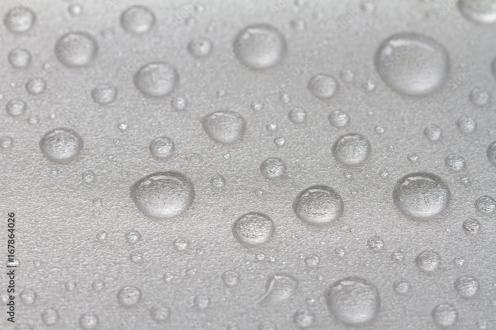 water droplets on white background