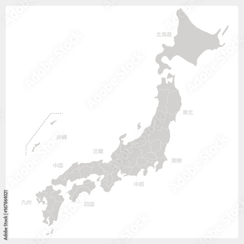 Fototapeta Mapa Japonii / JAPONIA / MAPA