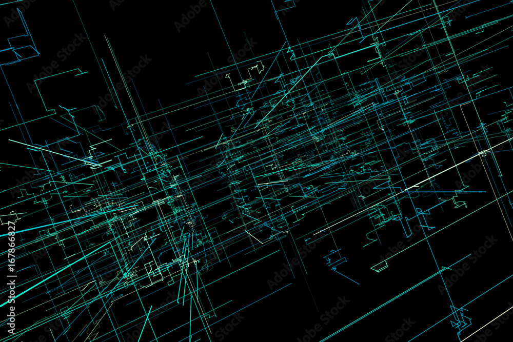 illustration abstract space with lines illustration abstract space with lines