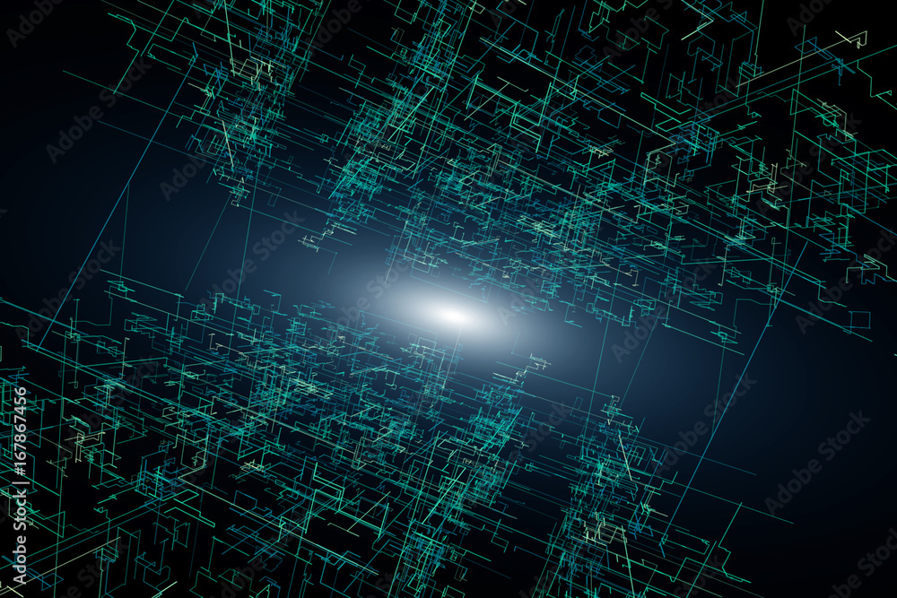 illustration abstract space with lines illustration abstract space with lines