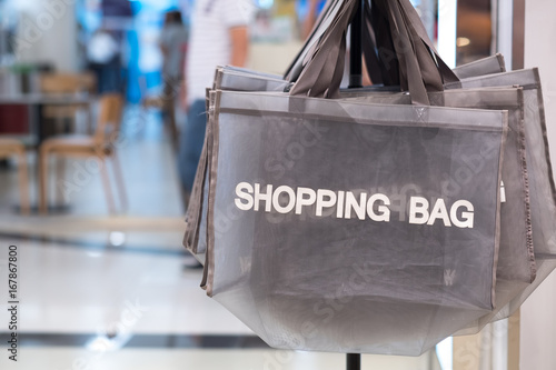 Canvas Print Shopping bag in cloth store