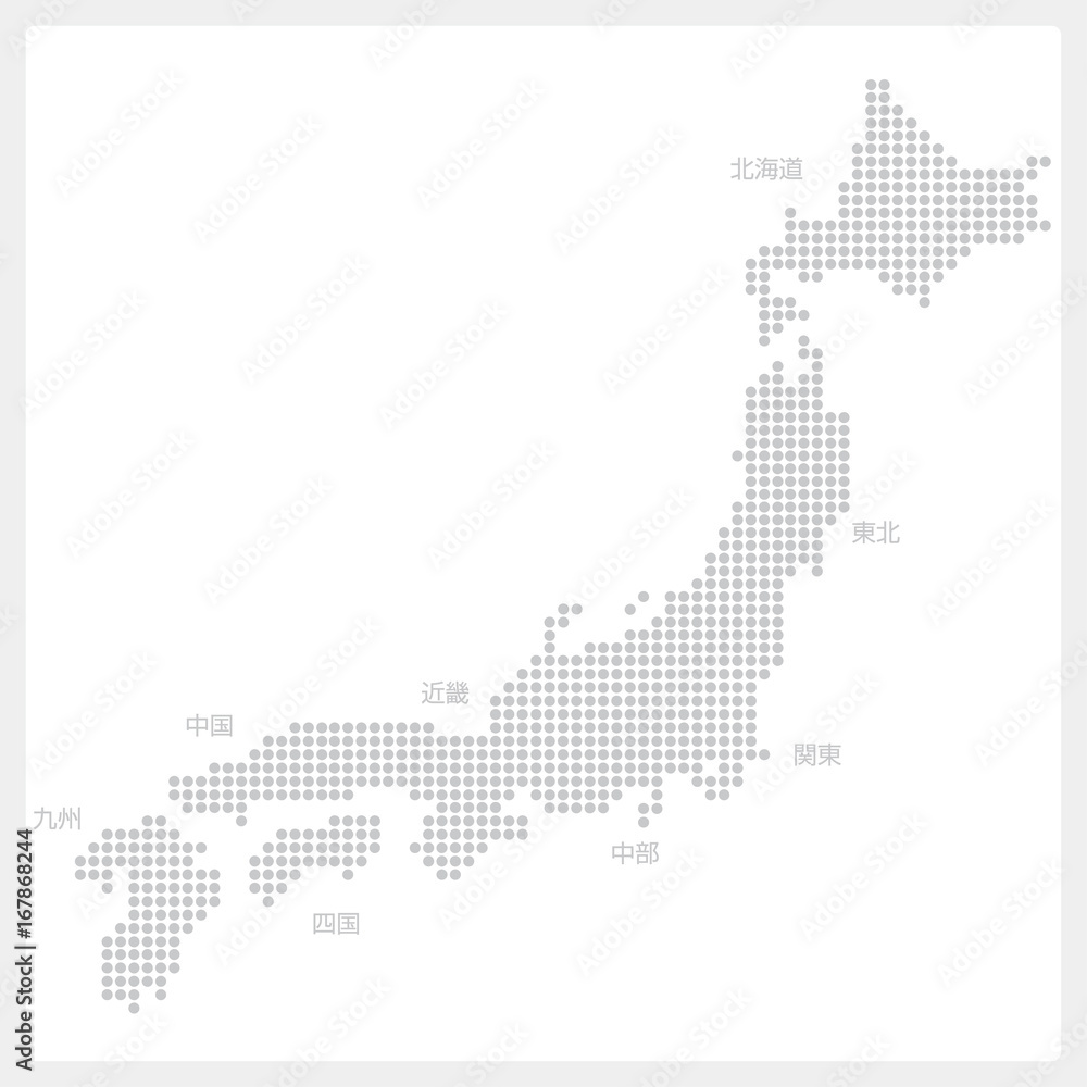 日本・日本地図・JAPAN MAP