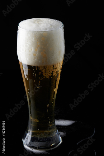 Glass full with beer