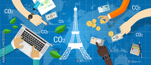 Paris agreement climate accord carbon emission reduction global photo