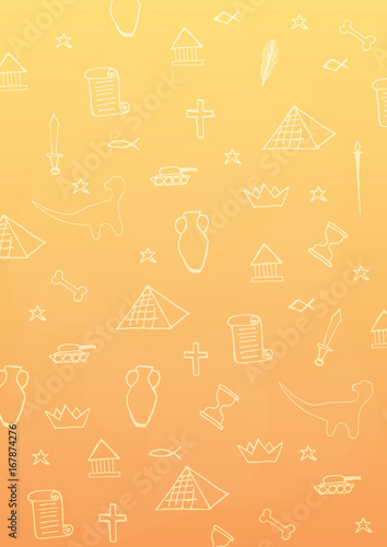 History subject. Back to School background. Education banner.