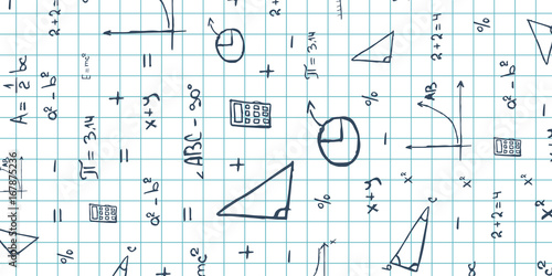 Mathematics subject. Back to School background. Education banner.