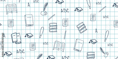 Literature subject. Back to School background. Education banner.