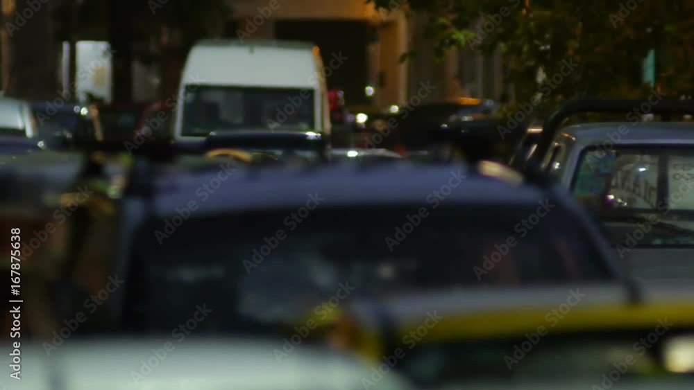 Traffic Jam in the city, big avenue / residential / business area. Cars, vehicles, motorcycles & pedestrians. Dusk. / blurred Traffic Jam in the city, big avenue / residential / business area. Cars, vehicles, motorcycles & pedestrians. Dusk. / blurred