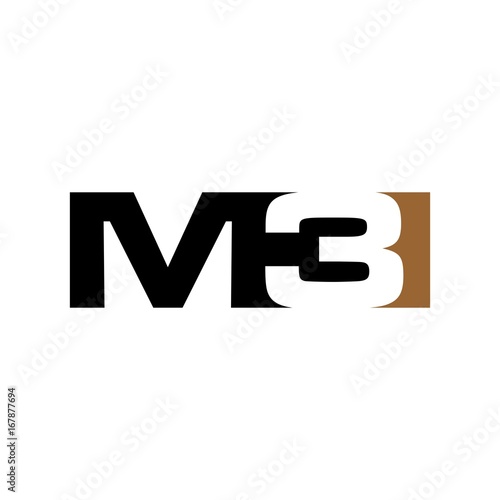 letter m and number 3 vector logo photo