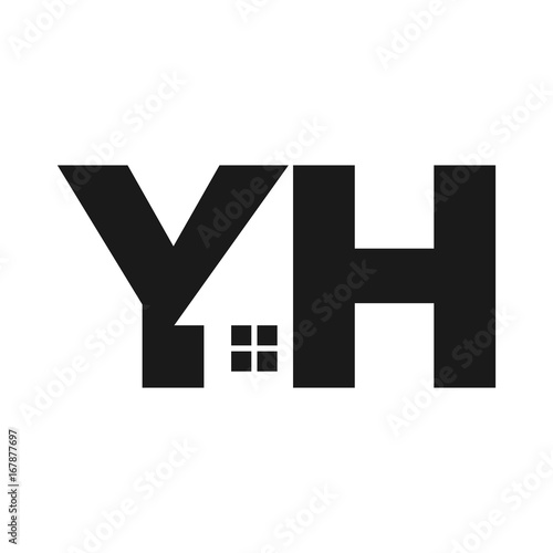 letter y and h vector logo