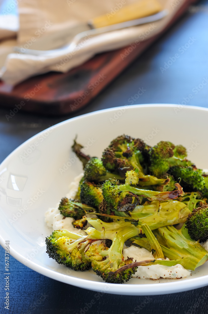 Homemade saladwith broccoli, balanced meal Homemade saladwith broccoli, balanced meal