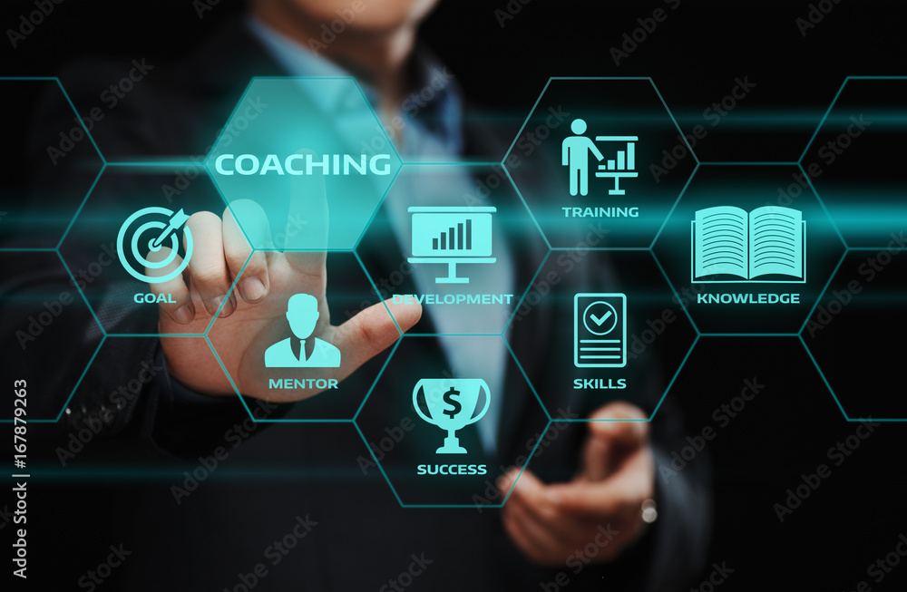 Coaching Mentoring Education Business Training Development E-learning Concept Coaching Mentoring Education Business Training Development E-learning Concept