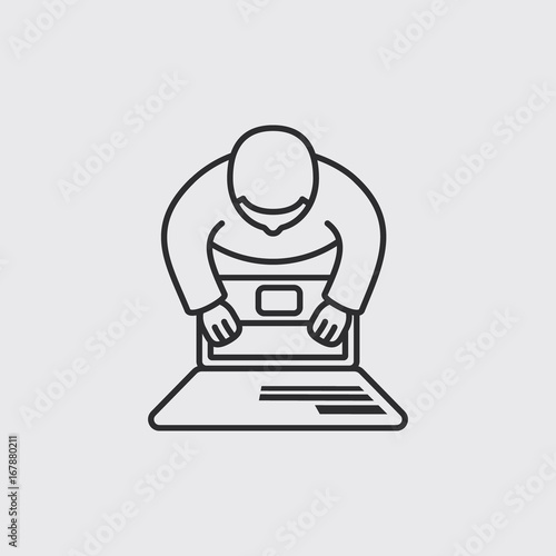 person working on computer