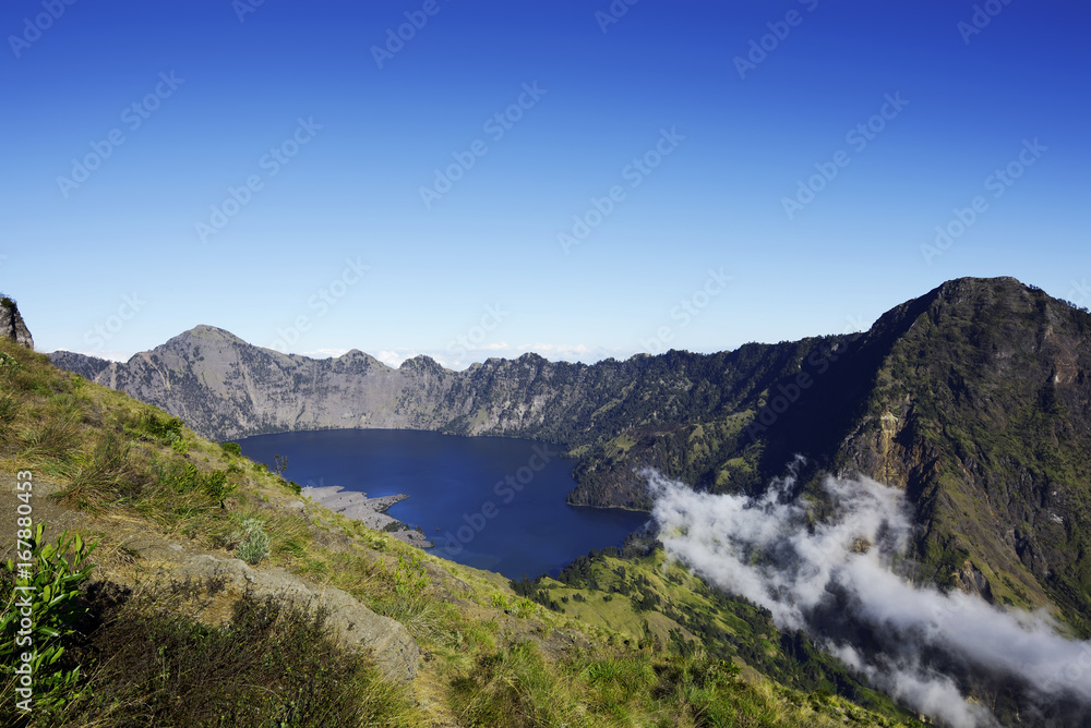 Segara Anak lake view at Mount Rinjani