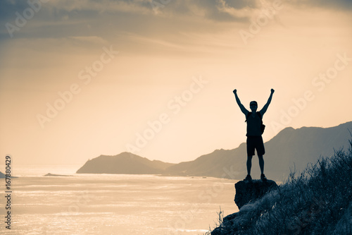 Canvastavla Victory, winning, adventure, goals concept