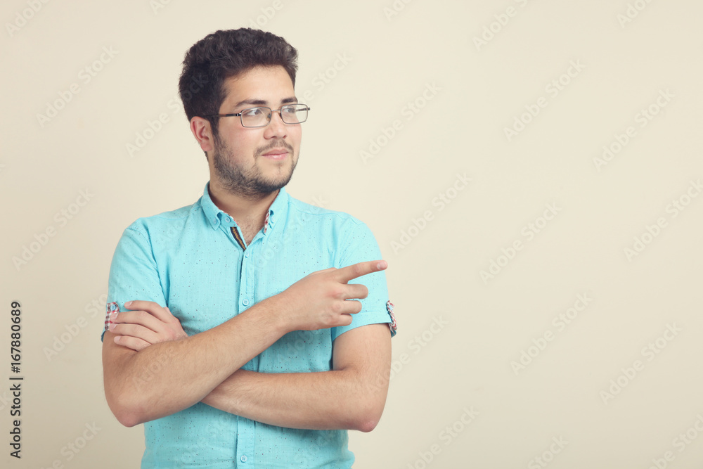 guy shows a finger guy shows a finger
