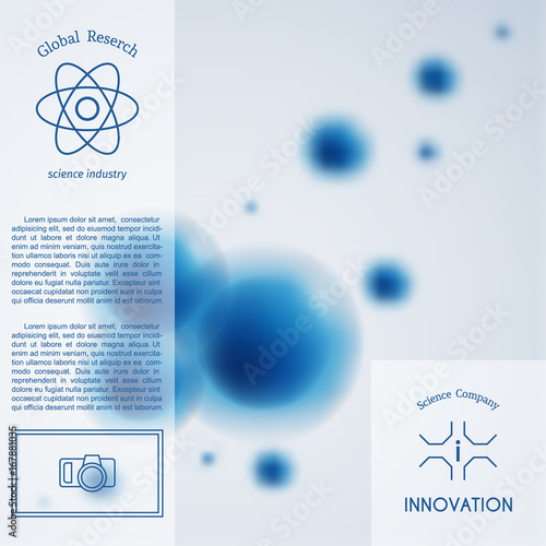 Abstract molecule background vector template