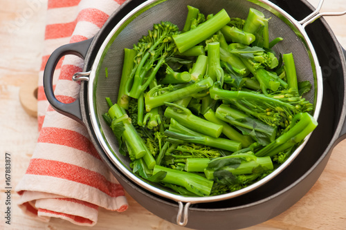 Homemade saladwith broccoli, balanced meal photo