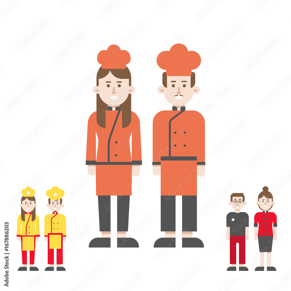 chinese food chef icon vector illustration