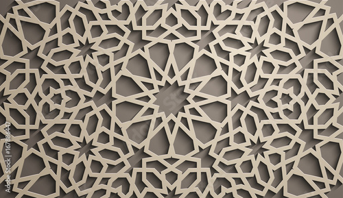 Brown background . Islamic ornament vector , persian motiff . 3d ramadan islamic round pattern elements . Geometric circular ornamental arabic symbol vector . Brown background