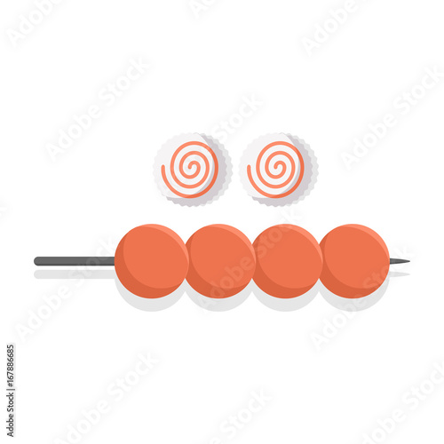 Japanese Food - dango - icon vector illustration