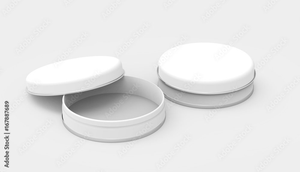 Short metal tin mockup Short metal tin mockup