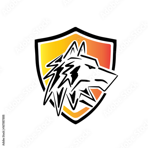 Fototapeta Naklejka Na Ścianę i Meble -  wolf logo