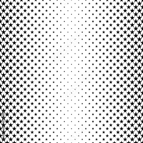 Monochrome pentagram star pattern - abstract vector background