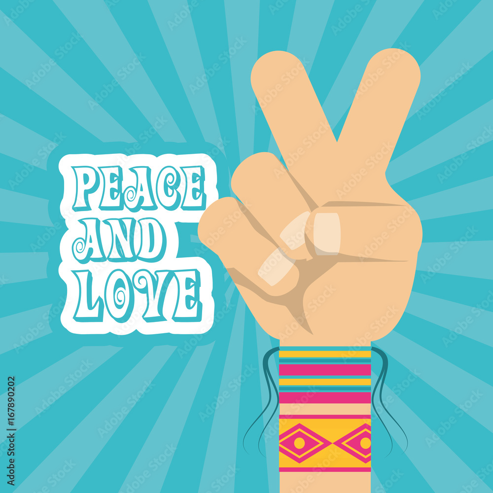 hand symbol peace and love symbol hippie concept hand symbol peace and love symbol hippie concept