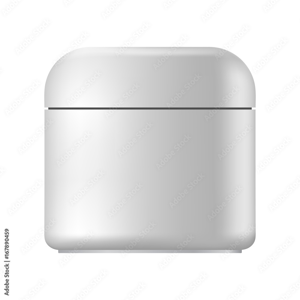 Vector blank templates of empty and clean white plastic container. White glossy plastic tube for medicine or cosmetics. Illustration. Realistic 3d mock-up of cosmetic package. Vector blank templates of empty and clean white plastic container. White glossy plastic tube for medicine or cosmetics. Illustration. Realistic 3d mock-up of cosmetic package.