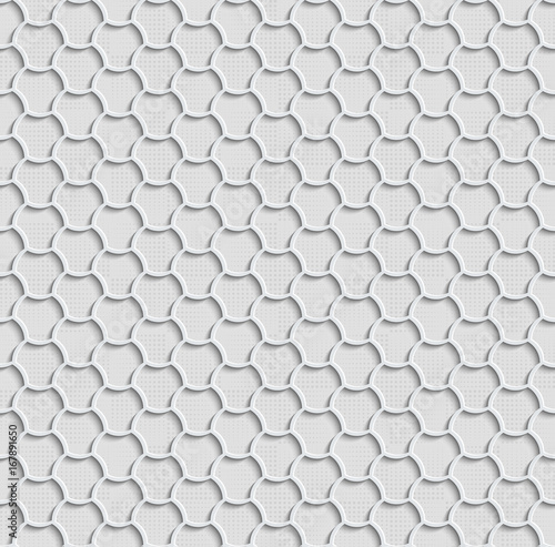 Fototapeta Naklejka Na Ścianę i Meble -  Gray 3d Seamless Web Hexagon Pattern.