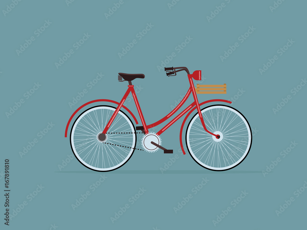 red retro bicycle red retro bicycle
