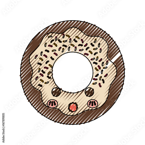 Sweet donut dessert kawaii cute cartoon photo