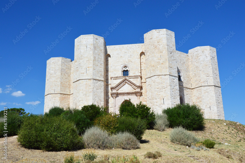 Castel del Monte (Castle of the Mount) in Apulia, Italy. UNESCO World Heritage Site since 1996. 