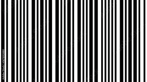 Detailed scanning of a barcode in slow motion, the red scanline light reading the bars and showing a green dot upon the successful decoding. Stripes only, no numbers.
 photo