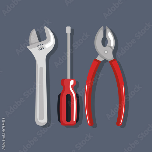 Wallpaper Mural set tools elements work labor day symbol vector illustration Torontodigital.ca