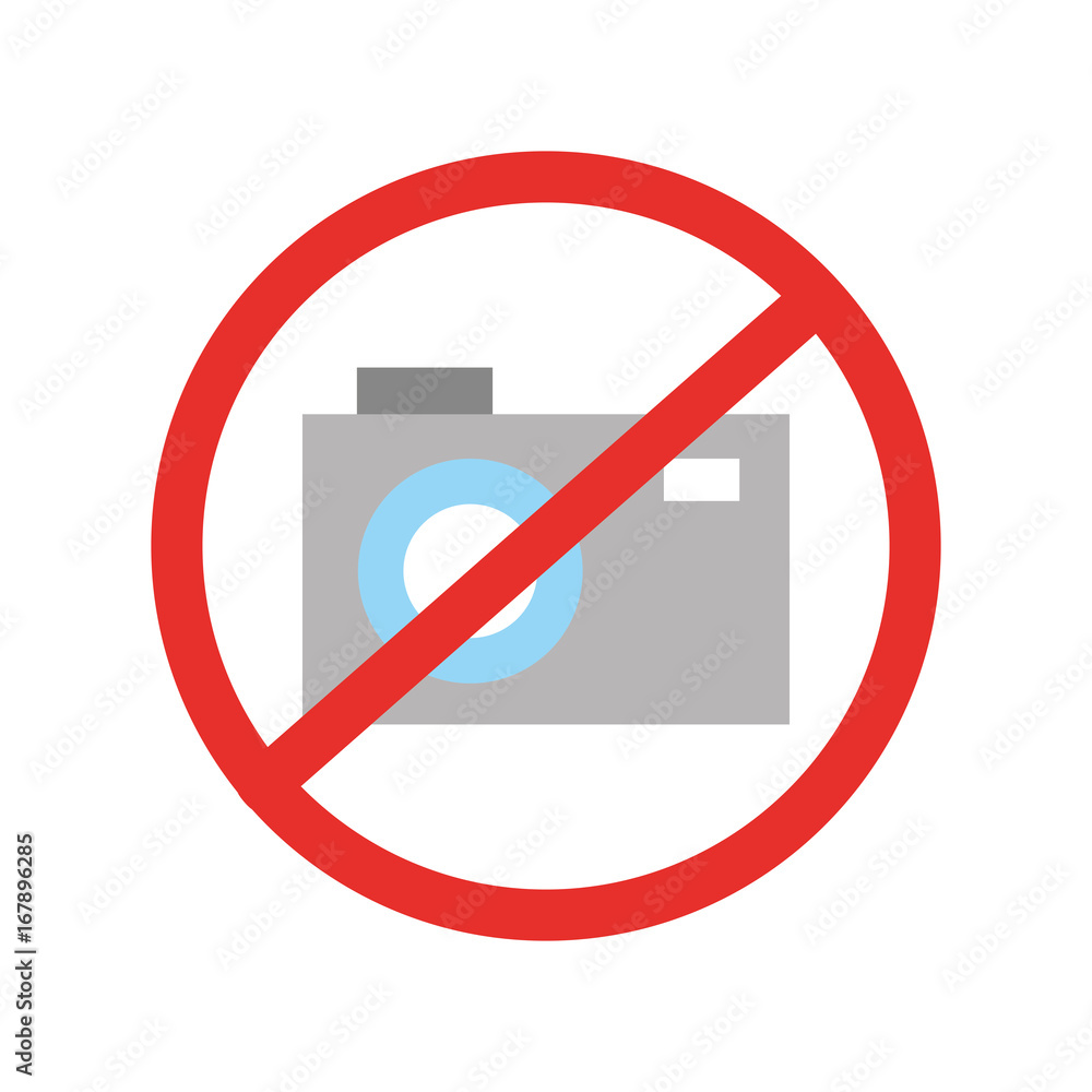 Forbidden to take photos vector illustration design Forbidden to take photos vector illustration design