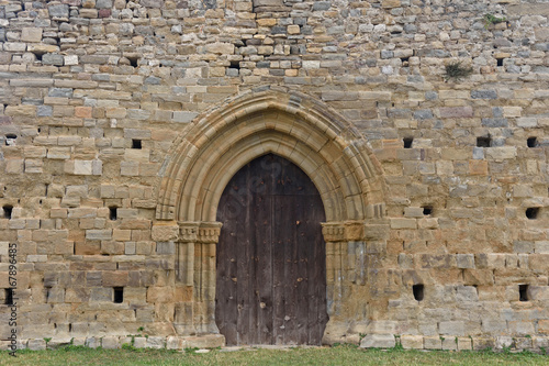 Wallpaper Mural Old entrance of the church of Santa Maria de Lillet  in La Poble de Lillet, Bergueda, Barcelona ,province,  Catalonia, Spain Torontodigital.ca