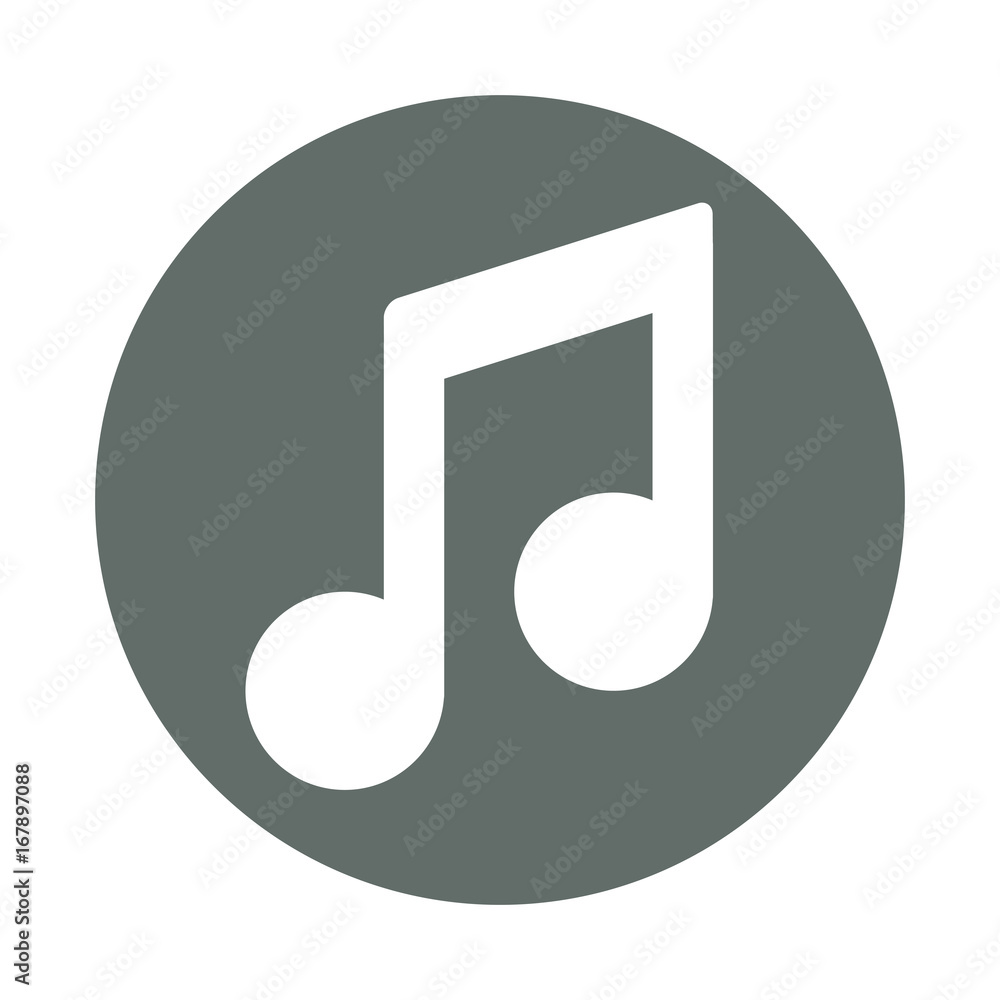Music note round icon Music note round icon