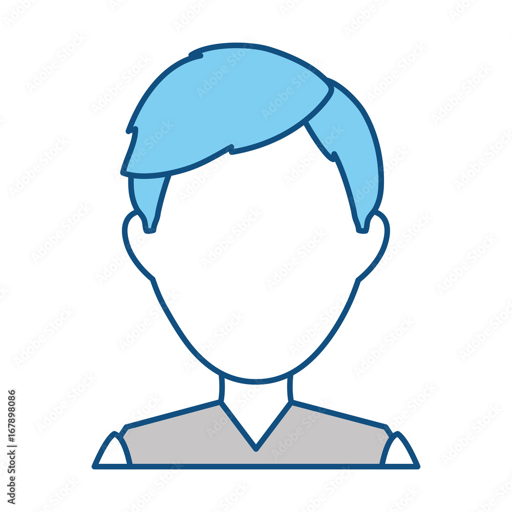 Fototapeta premium Man faceless profile