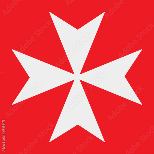 Vector icon: Maltese Cross of the Order of St. John.