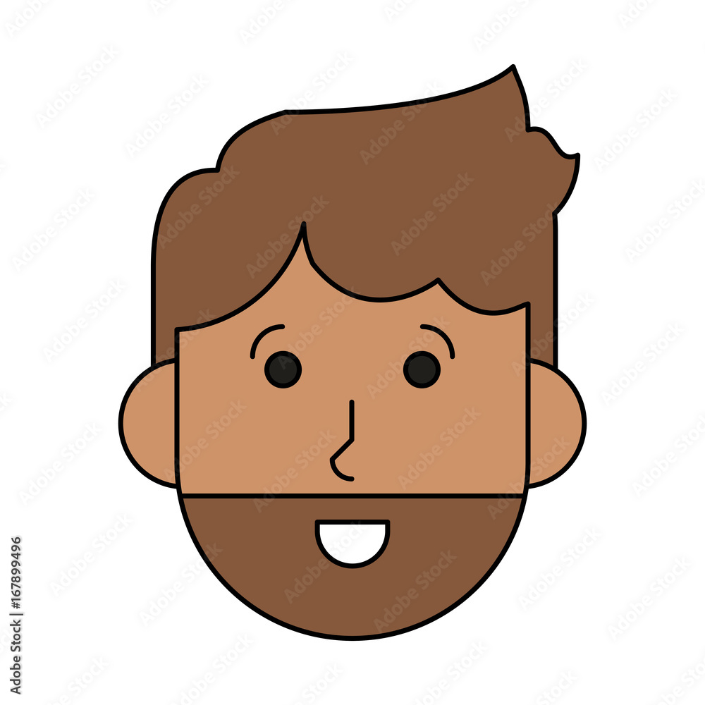 happy bearded man cartoon icon image vector illustration design happy bearded man cartoon icon image vector illustration design