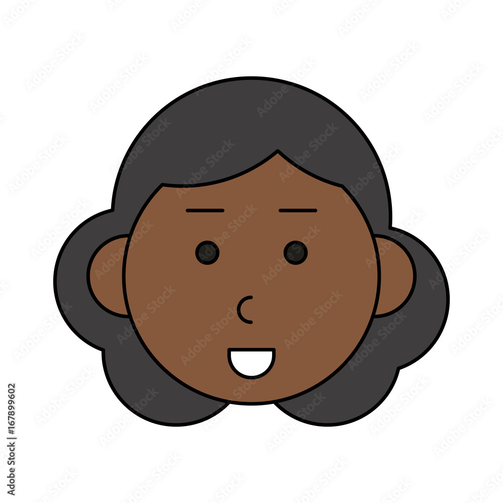 happy dark skin woman cartoon icon image vector illustration design happy dark skin woman cartoon icon image vector illustration design