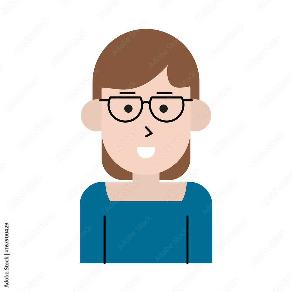 happy woman wearing glasses cartoon icon image vector illustration design happy woman wearing glasses cartoon icon image vector illustration design