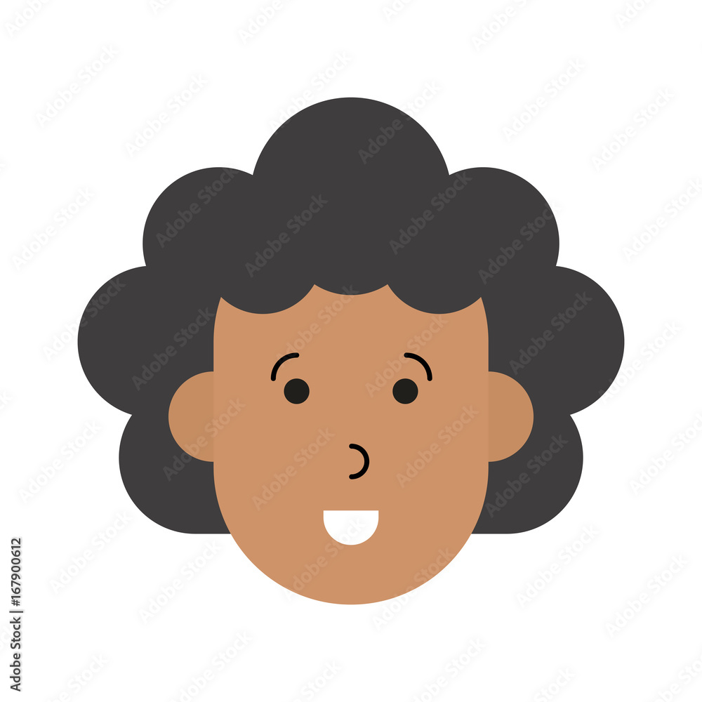 happy woman with big curly hair cartoon icon image vector illustration design happy woman with big curly hair cartoon icon image vector illustration design