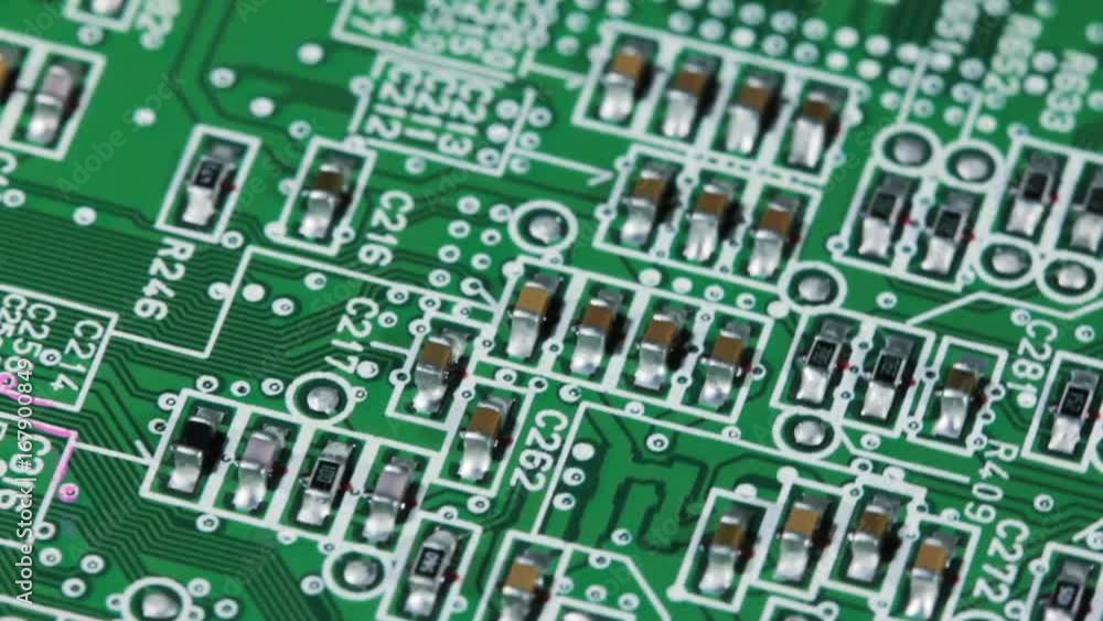 Printed Circuit Board With Radio Components Printed Circuit Board With Radio Components