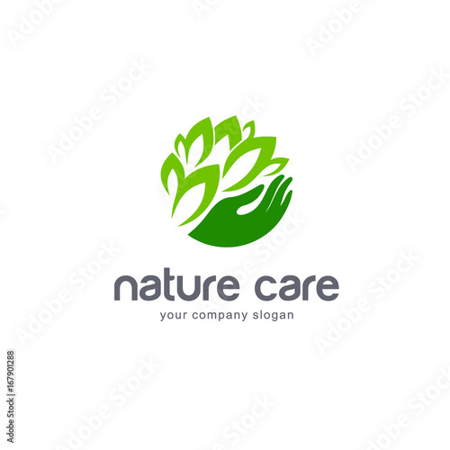 Vector logo template. Nature care
